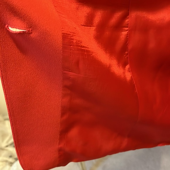 Nygard 100% Silk Women’s Orange Suit Jacket Like New, Lined, Lapel, Size 10 - Picture 10 of 11